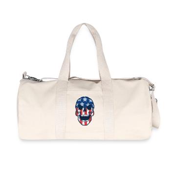 Skull America Republican T-Shirt US Army - Recycled Canvas Sports Bag by Stanley/Stella - natural - Front