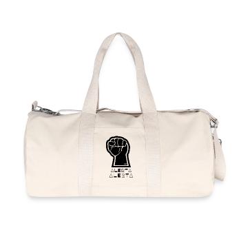 Faust Hoch Alerta Antifaschistisch Antifa 161 - 01 - Recycelte Canvas-Sporttasche von Stanley/Stella - Naturweiß - Vorne