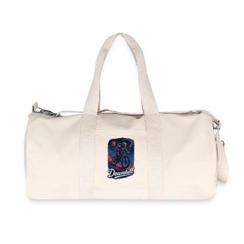 MTB Mountain Biking Downhill Astronaut Gift - Recycled Canvas Sports Bag by Stanley/Stella - natural - Front