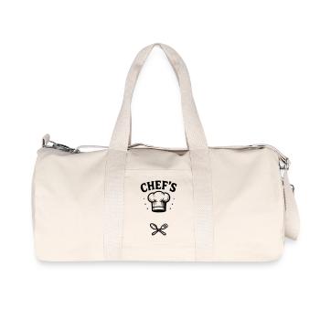 Chef and your FIRST NAME - 2 - Recycled Canvas Sports Bag by Stanley/Stella - natural - Front