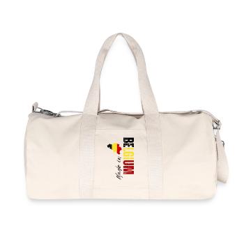 Made in Belgium, vertical design - Recycled Canvas Sports Bag by Stanley/Stella - natural - Front