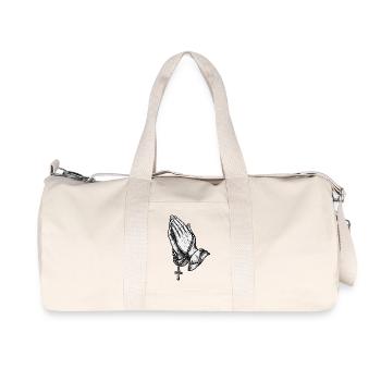 Mains en prière - Sac de sport en toile recyclée Stanley/Stella - blanc naturel - Devant