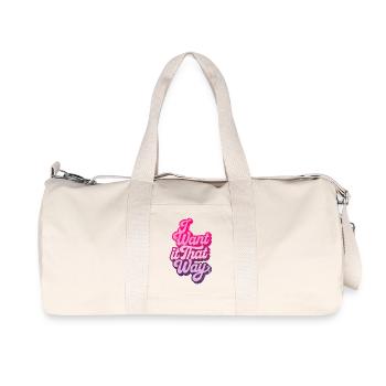 I want It That Way Pink Disco Vintage Party Dance - Recycled Canvas Sports Bag by Stanley/Stella - natural - Front