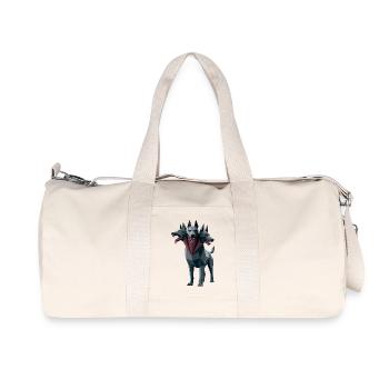 Cerberus - Cooles Low-Poly-Logo - Recycelte Canvas-Sporttasche von Stanley/Stella - Naturweiß - Vorne