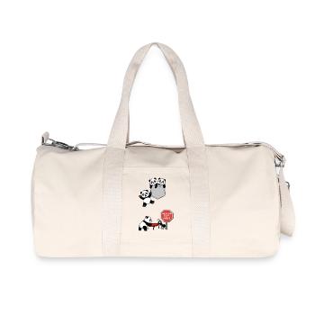 Pandas in action Solidarity ant - Recycled Canvas Sports Bag by Stanley/Stella - natural - Front