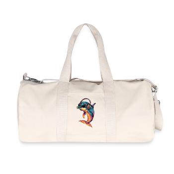 Dauphin Plongeur Dauphins Océan Dauphins mignons Dauphin - Sac de sport en toile recyclée Stanley/Stella - blanc naturel - Devant
