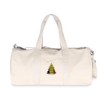 Christmas tree with Belgium flag - Recycled Canvas Sports Bag by Stanley/Stella - natural - Front
