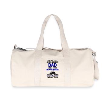 Cœur + Alpinisme – Super Papa Alpiniste - Sac de sport en toile recyclée Stanley/Stella - blanc naturel - Devant