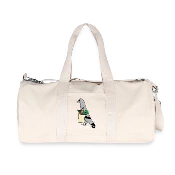 Pigeon Grocery Bag – Urban Minimal Illustration - Recycelte Canvas-Sporttasche von Stanley/Stella - Naturweiß - Vorne