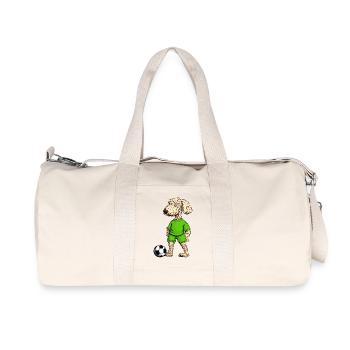 Caniche Soccer Chien - Sac de sport en toile recyclée Stanley/Stella - blanc naturel - Devant
