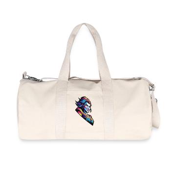Neon Diva Pop Art Portrait - Recycled Canvas Sports Bag by Stanley/Stella - natural - Front
