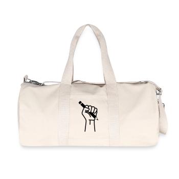 Hand Holding Pen Election Press - Recycled Canvas Sports Bag by Stanley/Stella - natural - Front