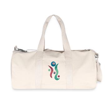 Yoga design_43 - Sac de sport en toile recyclée Stanley/Stella - blanc naturel - Devant