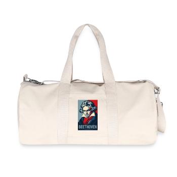 Beethoven Pop Art Portrait - Recycled Canvas Sports Bag by Stanley/Stella - natural - Front