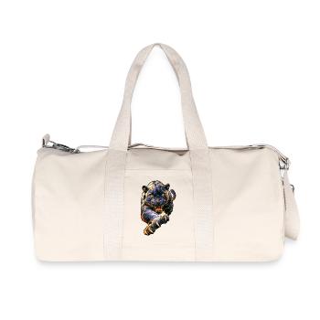 Grande panthère - Sac de sport en toile recyclée Stanley/Stella - blanc naturel - Devant