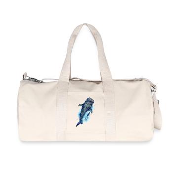 Whale shark giant & diver - Recycled Canvas Sports Bag by Stanley/Stella - natural - Front