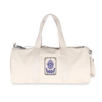 Spiritualité Fleur de Lotus Protectrice de la Géométrie - Sac de sport en toile recyclée Stanley/Stella - blanc naturel - Devant