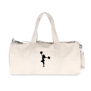 Silhouette de pom-pom girl avec pompons - Sac de sport en toile recyclée Stanley/Stella - blanc naturel - Devant