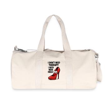 High Heels Therapy Cartoon: Comic Schuhe mit Spruc - Recycelte Canvas-Sporttasche von Stanley/Stella - Naturweiß - Vorne
