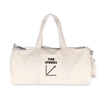 Équipe vers le haut (Succès / Progression / Noir) - Sac de sport en toile recyclée Stanley/Stella - blanc naturel - Devant