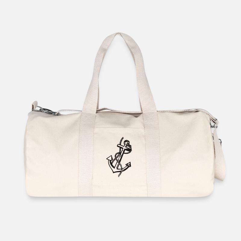 ancre - Sac de sport en toile recyclée Stanley/Stella - blanc naturel