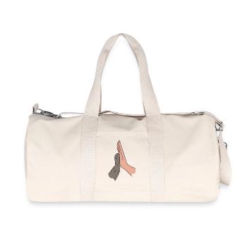 High Five Pfötchen - Beste Freunde Tierliebe - Recycelte Canvas-Sporttasche von Stanley/Stella - Naturweiß - Vorne