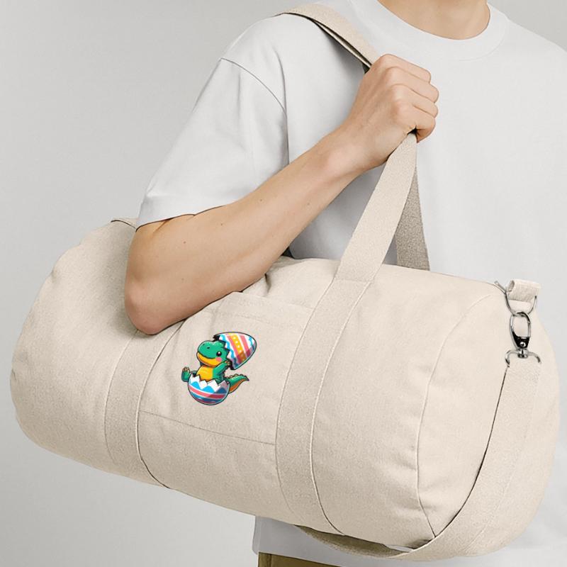 T-Rex Dino as Easter Egg, Clumsy Eggshells Recycled Canvas Sports Bag by Stanley/Stella