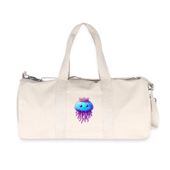 Eine Qualle mit Krone - Recycelte Canvas-Sporttasche von Stanley/Stella - Naturweiß - Vorne