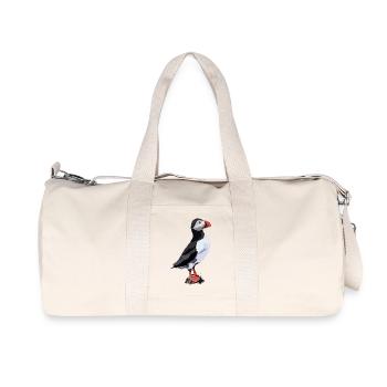 Papageitaucher - Recycelte Canvas-Sporttasche von Stanley/Stella - Naturweiß - Vorne