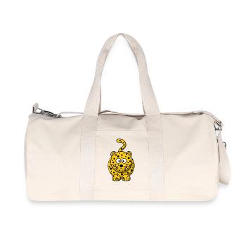 Leopard - Recycelte Canvas-Sporttasche von Stanley/Stella - Naturweiß - Vorne