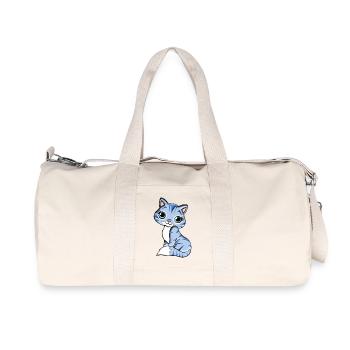Kittens - sweet illustration - Recycled Canvas Sports Bag by Stanley/Stella - natural - Front