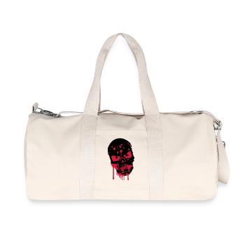 Crâne tête crâne sang zombie - Sac de sport en toile recyclée Stanley/Stella - blanc naturel - Devant