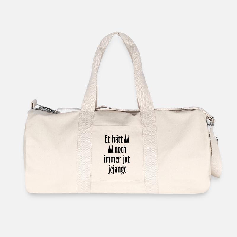 Et hätt noch immer jot jejange Köln Spruch Sprüche - Recycelte Canvas-Sporttasche von Stanley/Stella - Naturweiß