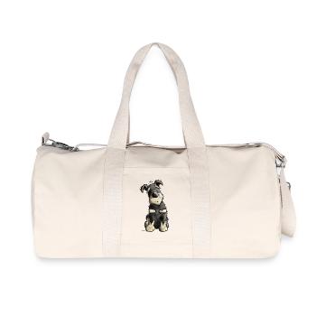Drolliger Schnauzer - Recycelte Canvas-Sporttasche von Stanley/Stella - Naturweiß - Vorne