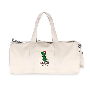 Christmas tree rex ugly xmas Sapin de Noël dino - Sac de sport en toile recyclée Stanley/Stella - blanc naturel - Devant