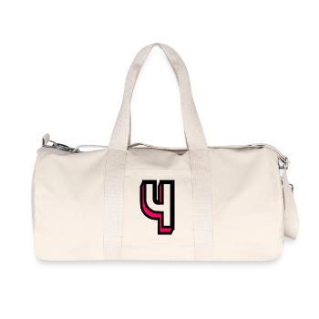4 ANS,4e ANNIVERSAIRE,ANNIVERSAIRE 4 ANS - Sac de sport en toile recyclée Stanley/Stella - blanc naturel - Devant