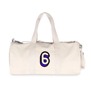 6 YEARS. 6th ANNIVERSARY. BIRTHDAY 6 YEARS. 6 - Recycled Canvas Sports Bag by Stanley/Stella - natural - Front