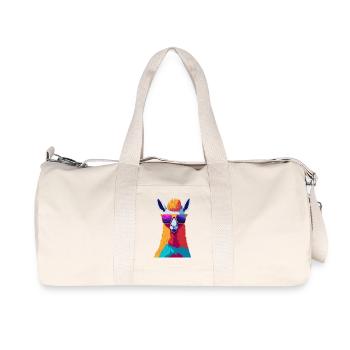 Retro Alpaca Rebellion - Recycled Canvas Sports Bag by Stanley/Stella - natural - Front