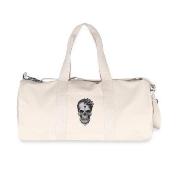 Cool Skull - Recycelte Canvas-Sporttasche von Stanley/Stella - Naturweiß - Vorne