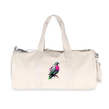 City Pigeon Colorful - Doves - I Love Pigeons - Recycled Canvas Sports Bag by Stanley/Stella - natural - Front