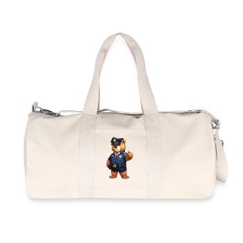 Police de l’ours - Sac de sport en toile recyclée Stanley/Stella - blanc naturel - Devant