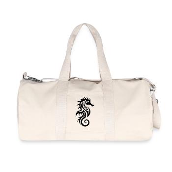 Cute little tattoo seahorse - Recycled Canvas Sports Bag by Stanley/Stella - natural - Front