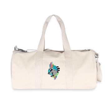Raccoon – Modern and colorful color palette - Recycled Canvas Sports Bag by Stanley/Stella - natural - Front