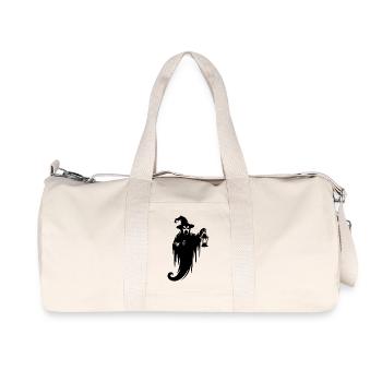 Floating Halloween Ghost with Lamp - Recycled Canvas Sports Bag by Stanley/Stella - natural - Front