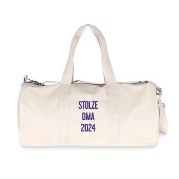 Proud Mamia 2024 – Parfait pour les nouvelles mamies - Sac de sport en toile recyclée Stanley/Stella - blanc naturel - Devant