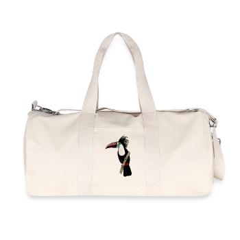 Toucan on a branch - Recycled Canvas Sports Bag by Stanley/Stella - natural - Front