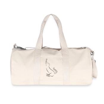 Cat line art drawing - Recycled Canvas Sports Bag by Stanley/Stella - natural - Front