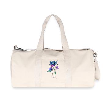 Blumen - Recycelte Canvas-Sporttasche von Stanley/Stella - Naturweiß - Vorne