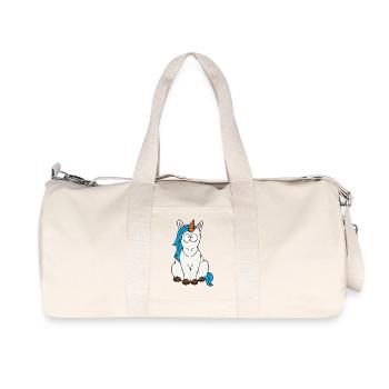 Einhorn - Recycelte Canvas-Sporttasche von Stanley/Stella - Naturweiß - Vorne