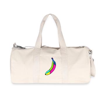 Neon Banane Pop Art Design - Recycelte Canvas-Sporttasche von Stanley/Stella - Naturweiß - Vorne